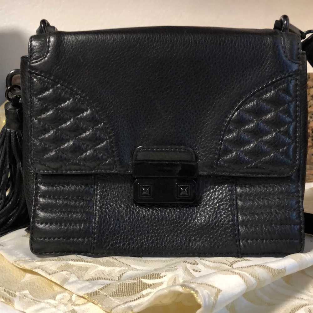 Rebecca Minkoff Black Quilted Leather Crossbody Bag